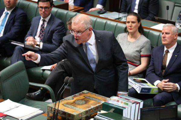 Thủ tướng Australia Scott Morison trong một phiên chất vấn tại Hạ viện - ABC News